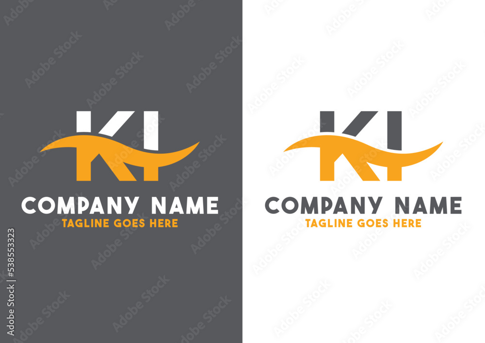 Letter KI logo design vector template, KI logo Stock Vector Adobe Stock