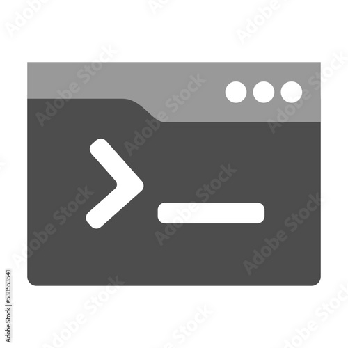 Command Line Illustration Icon Vector photo