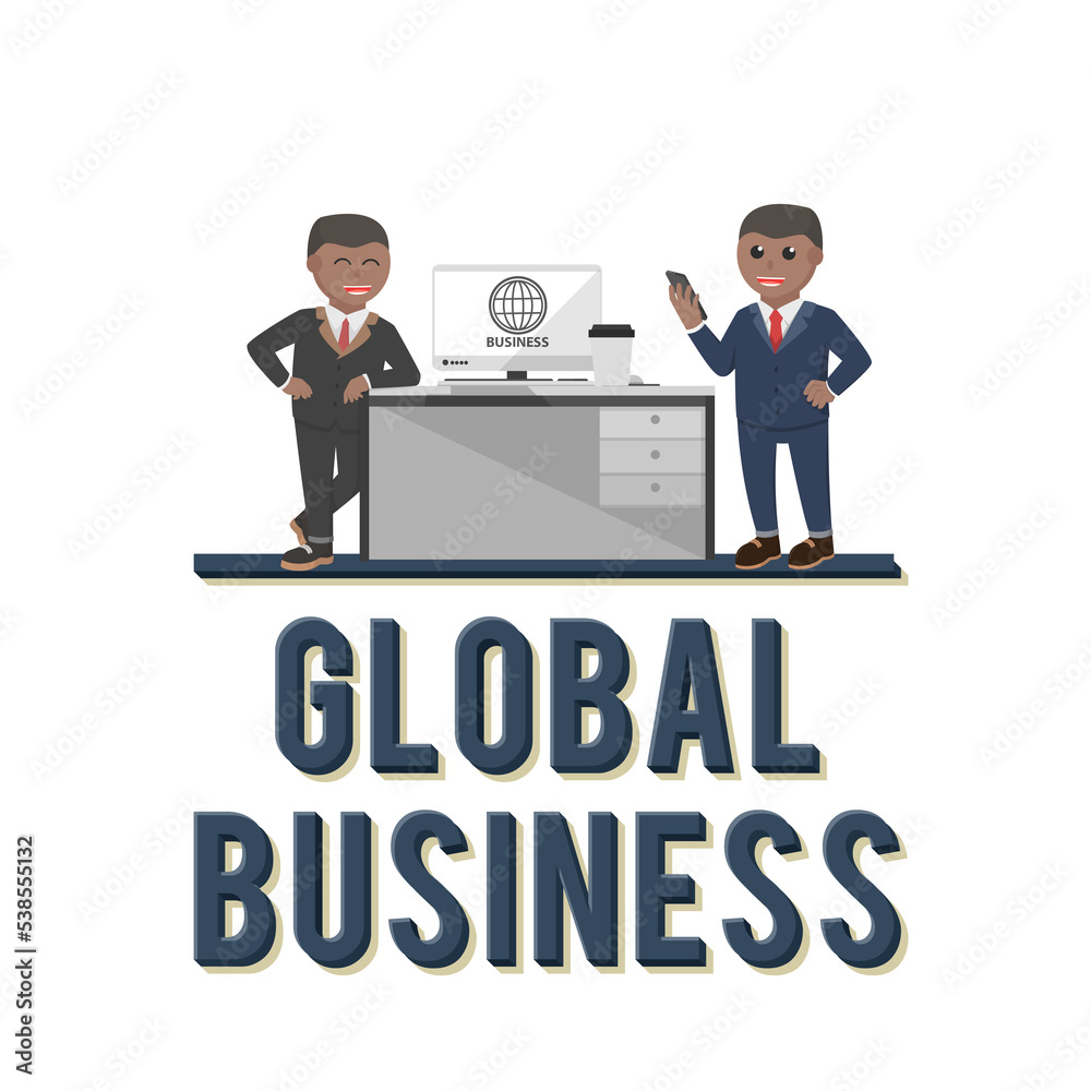 global business african design character design character on white background