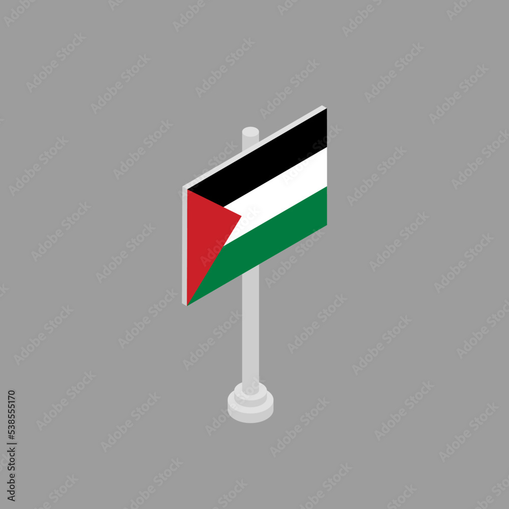 Illustration of Palestine flag Template Illustration of Palestine flag Template