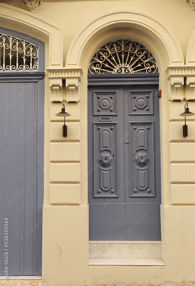 traditional door on the street of Valletta, Malta traditional door on the street of Valletta, Malta
