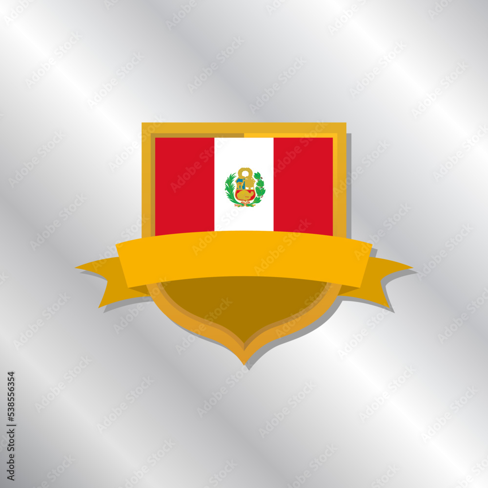 Illustration of Peru flag Template Illustration of Peru flag Template