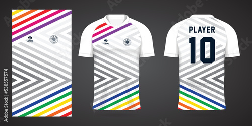 colorful football jersey sport design template