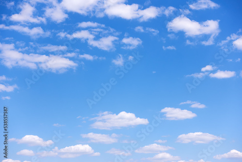 Blue sky with picturesque clouds