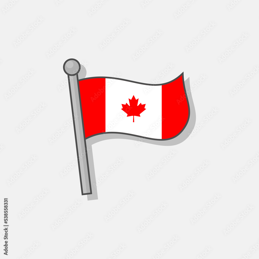 Illustration of Canada flag Template Illustration of Canada flag Template