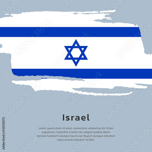 Illustration of Israel flag Template