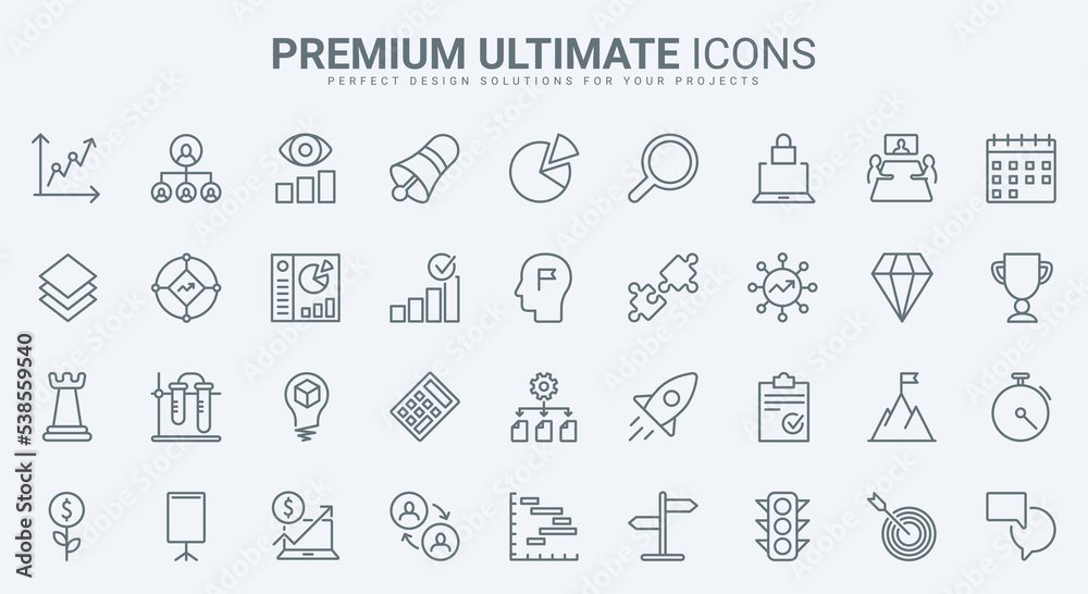 Project management, success solution and strategy of entrepreneur thin line icons set vector illustration. Outline startup rocket launch, opportunity and plan to achieve goal and business growth Project management, success solution and strategy of entrepreneur thin line icons set vector illustration. Outline startup rocket launch, opportunity and plan to achieve goal and business growth