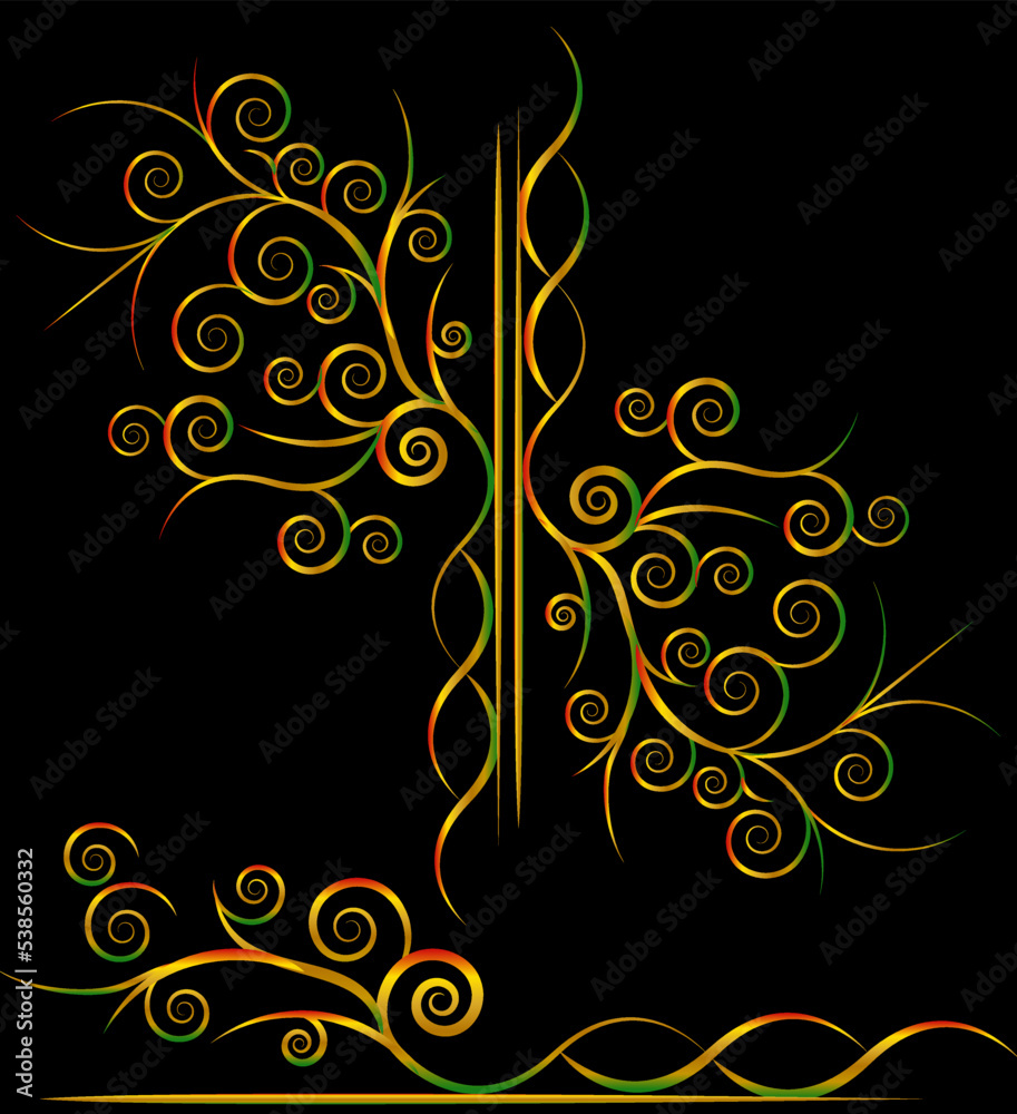 golden floral ornament background design vector golden floral ornament background design vector