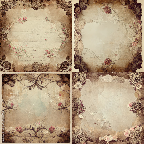 Set of a vintage grunge texture background.