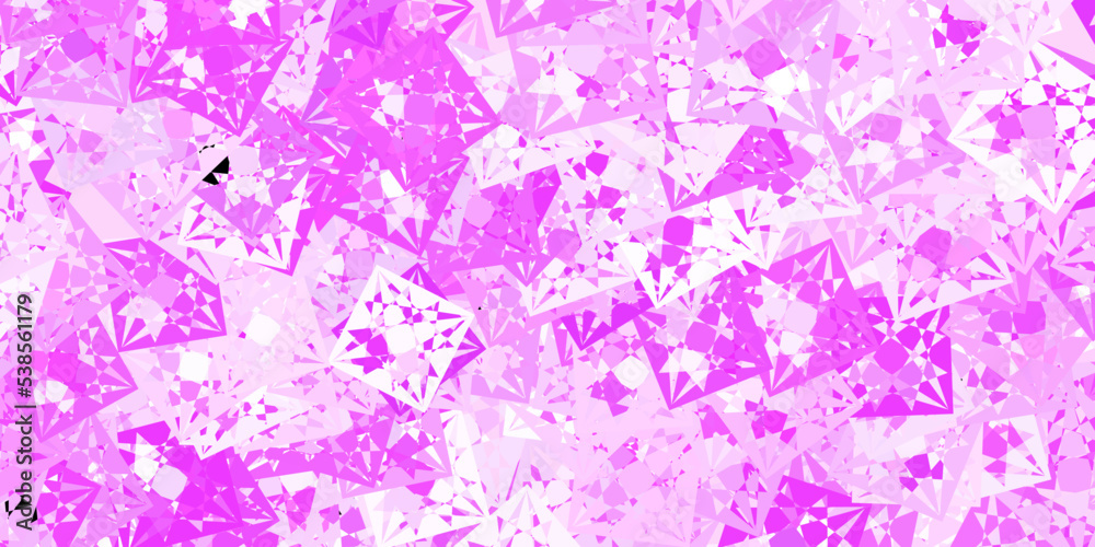 Fototapeta premium Light Purple vector layout with triangle forms.