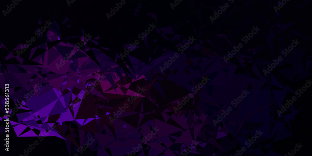 Dark Purple, Pink vector background with triangles. Dark Purple, Pink vector background with triangles.