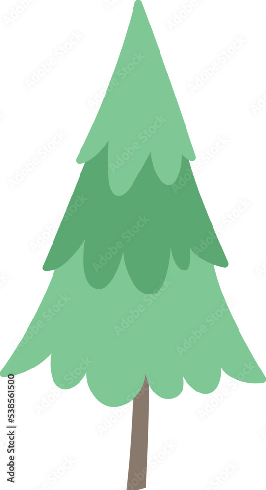 Christmas Tree Cartoon Minimal Isolated Christmas Tree Cartoon Minimal Isolated
