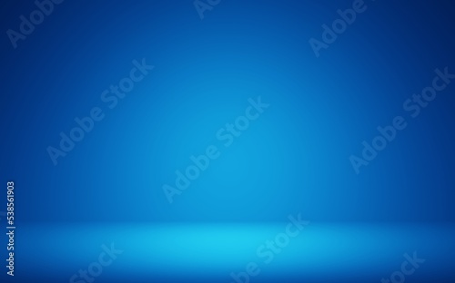 Empty blue room abstract background for the display of your product.3D rendering.