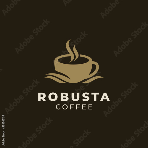 coffee shop logo with cup of coffee