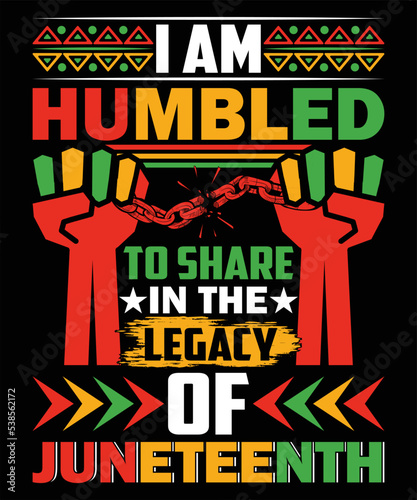 Juneteenth day black history equality culture African American independence t-shirt design