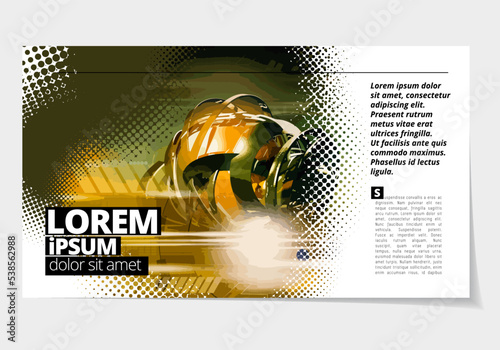 Elegant layout for business presentation with technology and science background, vector illustartion