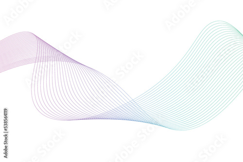 Abstract line wave colorful background. Modern colorful wavy line gradient abstract white background 