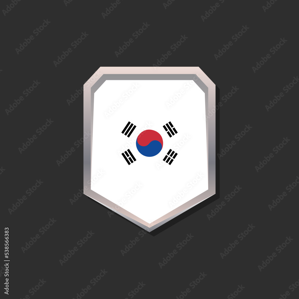 Illustration of South Korea flag Template Illustration of South Korea flag Template