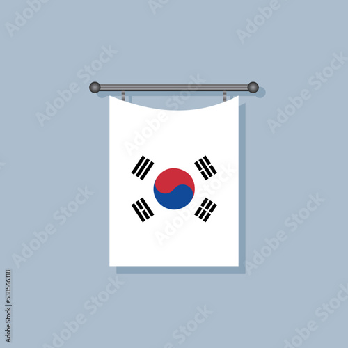 Illustration of South Korea flag Template