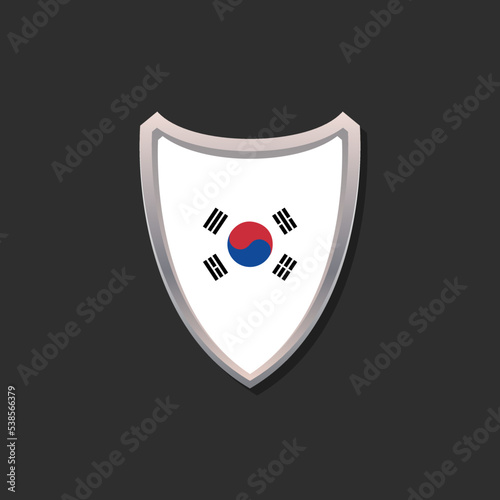 Illustration of South Korea flag Template