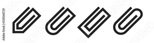 Paper clip icon set. Vector EPS 10