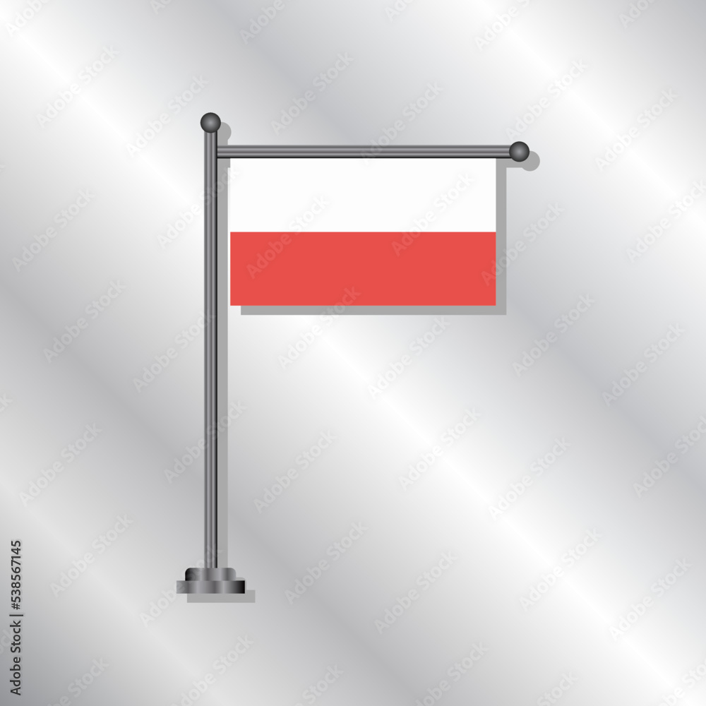 Illustration of Poland flag Template Illustration of Poland flag Template