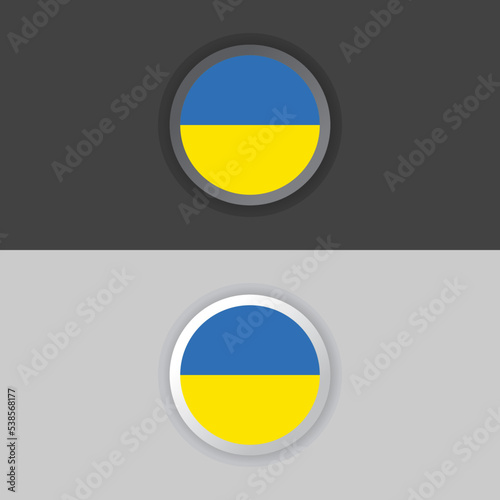 Illustration of Ukraine flag Template