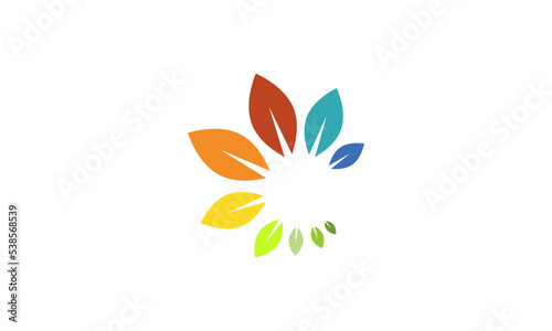 Nature creative symbol organic concept. Bio herbal health care abstract business eco logo. Fresh food, circle package, beauty flora, pharmacy icon. Corporate identity logotype, company graphic design