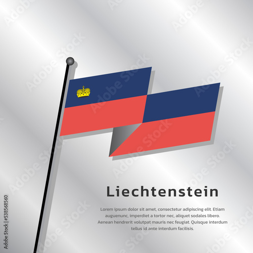 Illustration of Liechtenstein flag Template