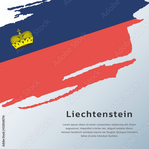 Illustration of Liechtenstein flag Template