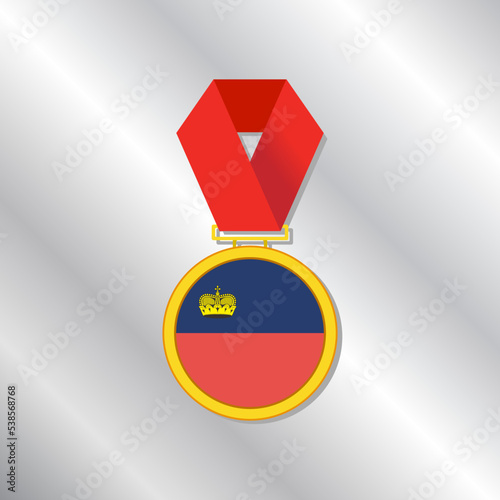 Illustration of Liechtenstein flag Template