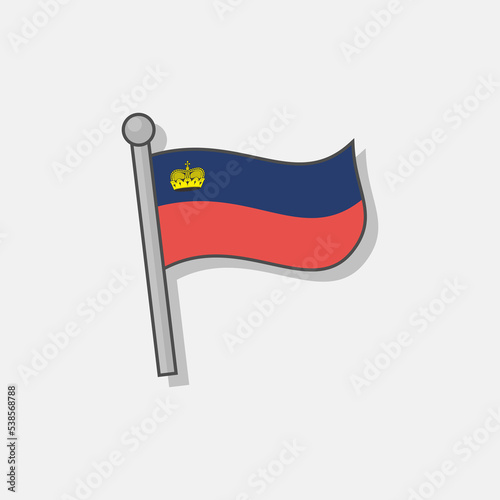 Illustration of Liechtenstein flag Template