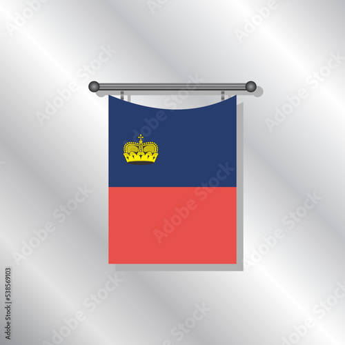 Illustration of Liechtenstein flag Template