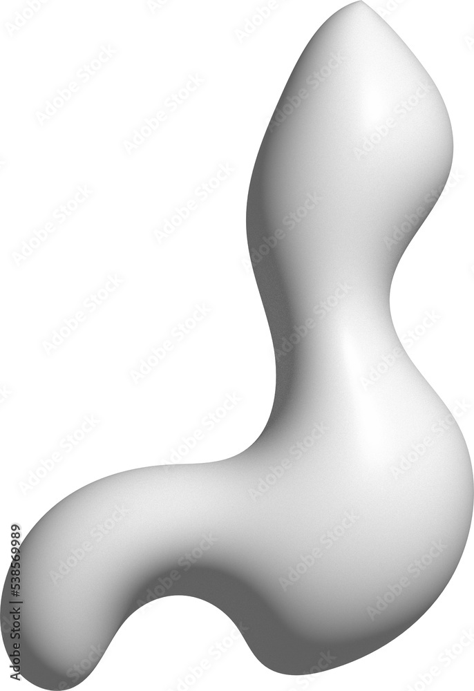 3D abstract blob freeform shape decoration 3D abstract blob freeform shape decoration
