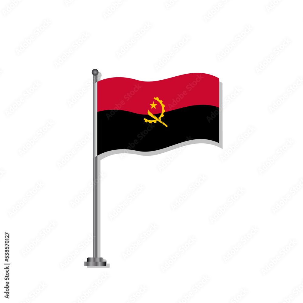 Illustration of Angola flag Template Illustration of Angola flag Template