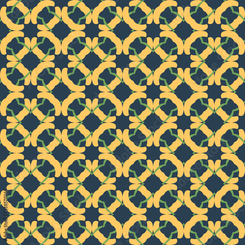 pattern design with abstract ornament motif