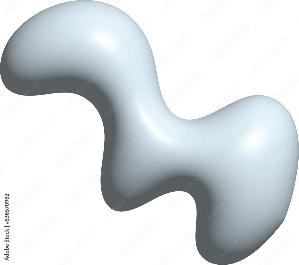 3D abstract blob freeform shape decoration 3D abstract blob freeform shape decoration