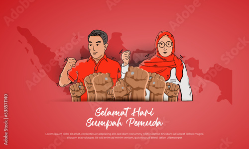 Sumpah pemuda youth pledge background