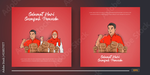 Sumpah pemuda youth pledge social media posts