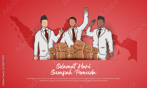 Sumpah pemuda youth pledge background