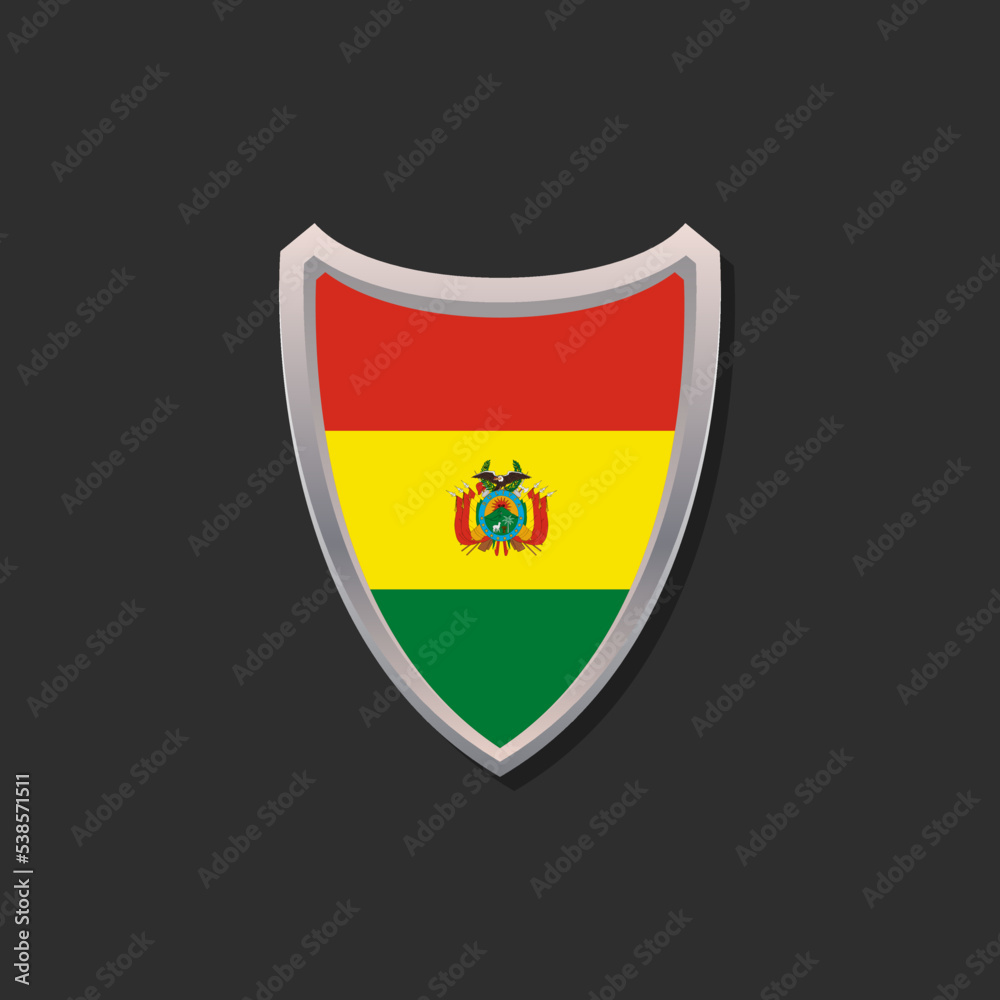 Obraz premium Illustration of Bolivia flag Template