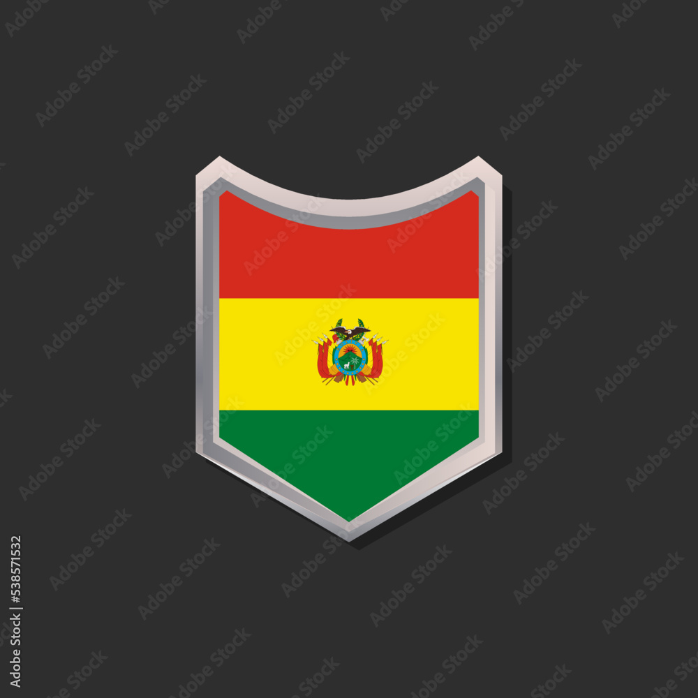 Illustration of Bolivia flag Template Illustration of Bolivia flag Template