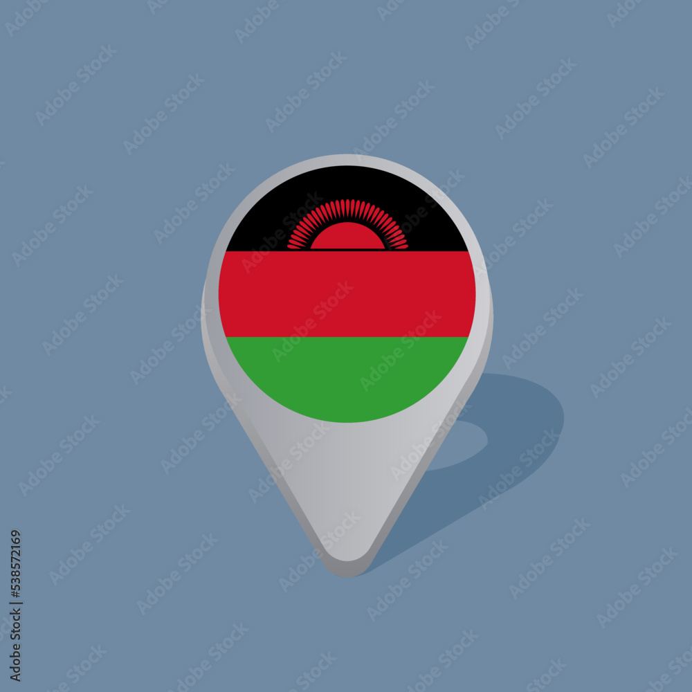 Illustration of Malawi flag Template Illustration of Malawi flag Template