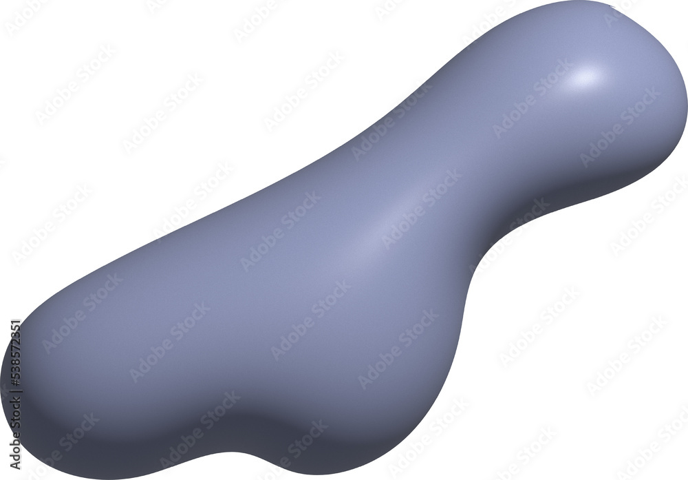 3D abstract blob freeform shape decoration 3D abstract blob freeform shape decoration