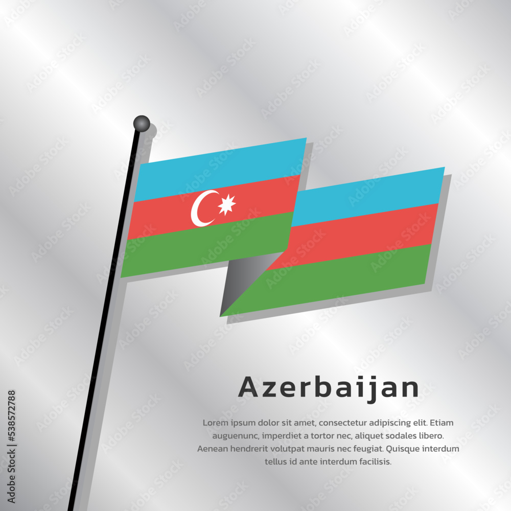 Illustration of Azerbaijan flag Template Illustration of Azerbaijan flag Template