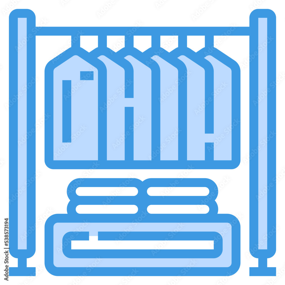 clothes rack blue outline icon clothes rack blue outline icon