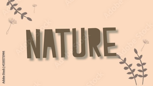 animated text. texs effect nature photo