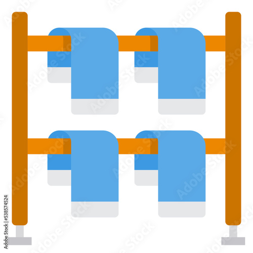 towel rack flat icon