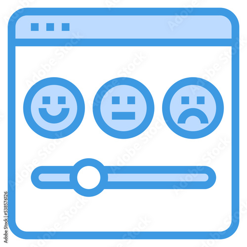 Feedback blue outline icon