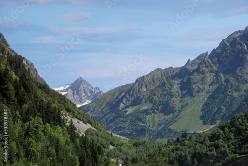 Picturesque view of beautiful mountain landscape under blue sky © New Africa